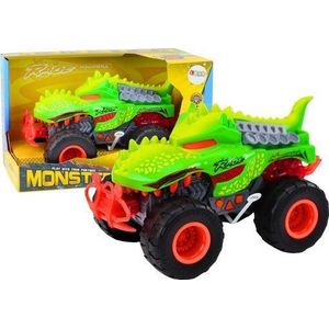 LEANToys Auto Terenowe Dinozaur T-Rex wereldła geluid Napęd groen