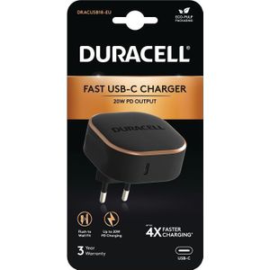 Duracell DRACUSB18-EU oplader voor mobiele apparatuur Zwart