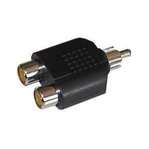 LechPol Adapter AV RCA (Cinch) - RCA (Cinch) x2 zwart (ZLA0307)