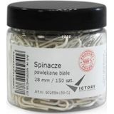 Victory Office Product SPINACZE kantoor VICTORY OFFICE 28MM 150 stuks OKRĄGŁE POWLEKANE witŁE SŁOIK MAŁY
