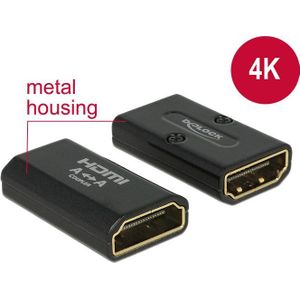 Delock adapter HDMI(F)->HDMI(F) High Speed HDMI met Ethernet 4k