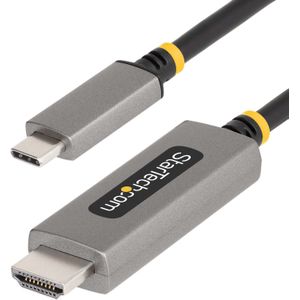 StarTech 1m USB-C naar HDMI Adapter Kabel, 8K 60Hz, 4K 144Hz, HDR10, USB Type-C naar HDMI 2.1 Video Converter Kabel, USB-C DP Alt Mode/USB4/Thunderbolt 3/4 Compatibel, USB-C Laptop naar HDMI Monitor