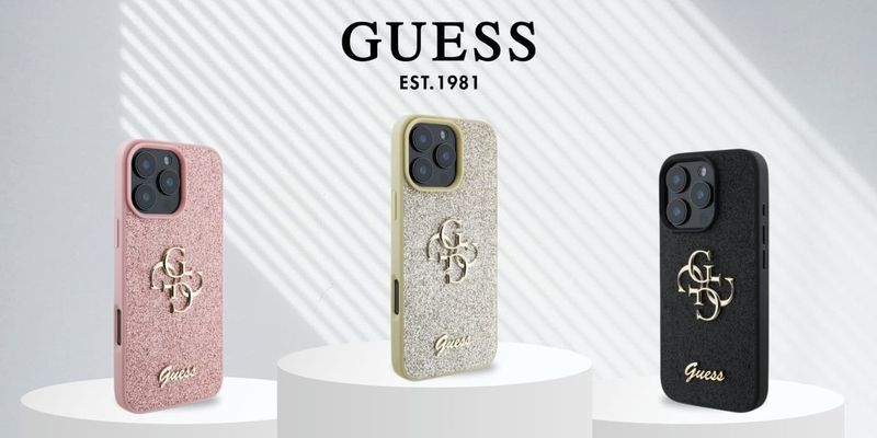 GUESS GUHCP16XHG4SGU iPhone 16 Pro Max 6.9 inch paars/lpurple hardcase Fixed Glitter Big 4G