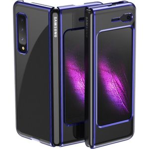 Hurtel Plating Case hard case hoes etui met metaliczną ramką Samsung Galaxy Fold blauw