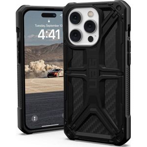 UAG Rugged Case voor iPhone 14 Pro [6.1-in] - Monarch Carbon Fiber
