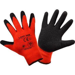 LAHTI PRO Warmed handschoenen met zwart-oranje 9 inch latex (L251009P)