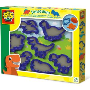 SES Klei uitsteekvormen - Dino's - 7 verschillende dino vormen - makkelijk schoon te maken - herbruikbaar