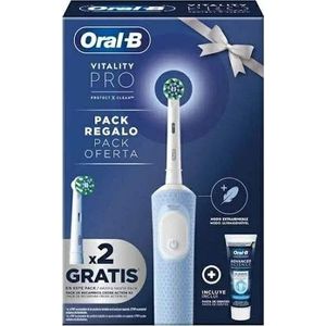 Oral-B tandenborstel Vitality Pro D103 blauw + 2 extra końcowki + pasta voor metębów 75ml
