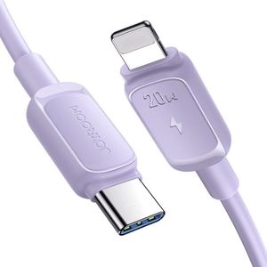Joyroom Kabel USB USB-C - Lightning 1.2 m paars (JYR754)