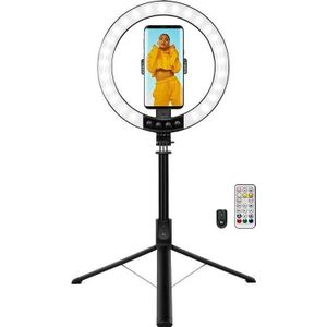 LogiLink Smartphone-Ringlicht m.Selfie-Stick-Stativ,DM 20cm