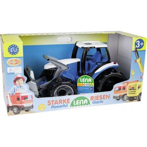 Lena Tractor Met Voorlader Jongens 62 X 32,5 Cm Blauw/Grijs