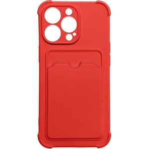 Hurtel Card Armor Case case case case voor Samsung Galaxy A32 4G silicone card wallet case Air Bag rood