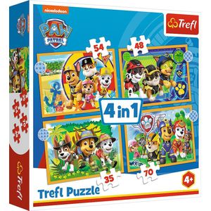 Trefl - Puzzles -  inch4in1 inch - Holiday Paw Patrol / Viacom PAW Patrol
