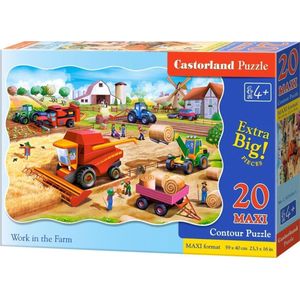 Castorland puzzel 20 max - Work on the Farm CASTOR
