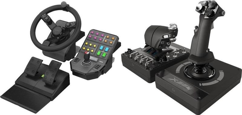 Logitech stuur G Saitek Farm Sim Controller (945-000062) + G X56 Hotas (945-000059)
