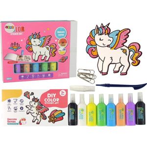 LEANToys stickers Na Okno Meble eenhoorn DIY 8 kleuren Brokat