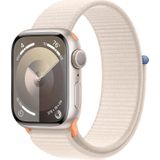 Apple Watch Series 9 GPS, 41mm Starlight Aluminium Case met Starlight Sport Band - M/L