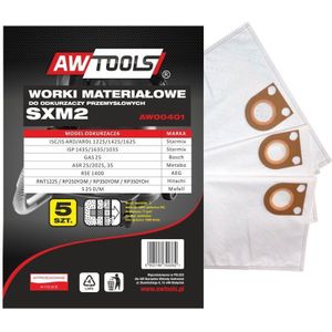 AWTools stofzuigerzak met mikrowłókniny SXM2 GAS25/STARMIX 5 stuks (AW00401)
