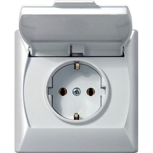 Ospel Gniazdo Akcent hermetyczne schuko met klapką wit (GPH-1AS/00/w)