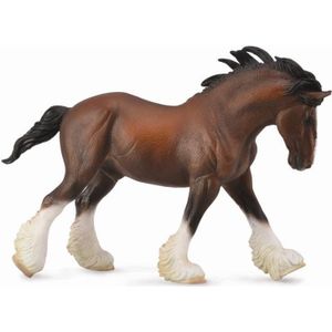 Collecta Paarden: Clydesdale Hengst 20 Cm Bruin