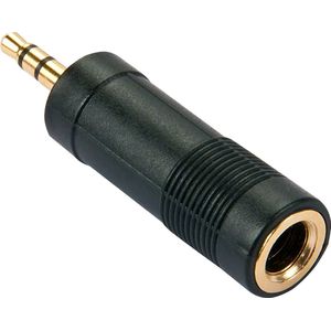 Lindy 35621 tussenstuk voor kabels 3.5mm 6.3mm Zwart