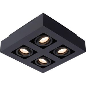 Lucide Xirax Plafondlicht 4Xgu10/5W Led 320Lm 3000K Zwart