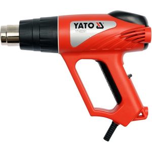 YATO YT-82291 heteluchtpistool 500 l/min 550 °C 2000 W Zwart, Rood
