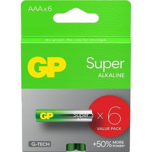 BLOW ALKALINE BATTERIES LR03 /AAA GP SUPER 6PCS.