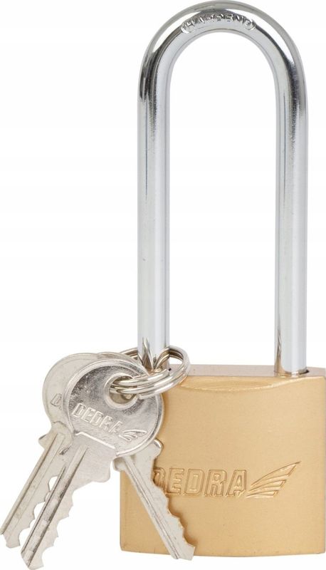 Dedra hangslot met miedzianą powłoką 40mm met lange beugel