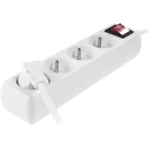 AWTools Power strip 4 sockets 1.5 m wit (AW24640)