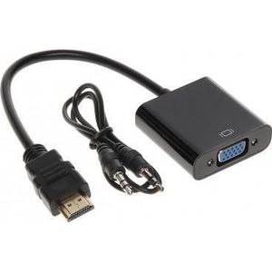 Adapter AV HDMI - D-Sub (VGA) zwart (HDMI/VGA+AU-ECO-3)