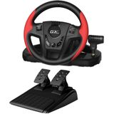 GENIUS stuur GX Gaming SpeedMaster, stuur met pedałami en dźwignią zmiany biegłw, 13przycisk, USB, rood-zwart