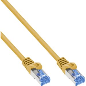 Lindy InLine® Patchkabel, Cat.6A, S/FTP, TPE (LSZH), CCA, gelb, 1m