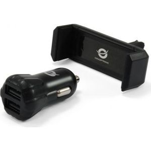 Conceptronic CUSBCAR2AKIT oplader voor mobiele apparatuur Zwart Auto