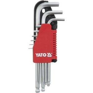YATO inbussleutelset hex type L 1,5-10mm met rond 9 stuks (YT-0505)