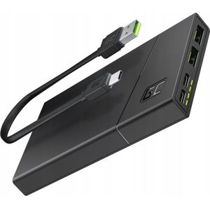Green Cell Power Bank GC PowerPlay10S 10000mAh met fast charging 2x USB Ultra Charge en 2x USB-C PD 18W