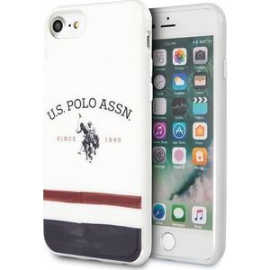 U.S. Polo ASSN US Polo USHCI8PCSTRB iPhone 7/8/SE 2020 wit/wit Tricolor patroon collectie