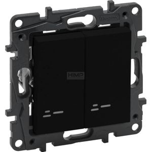 Legrand Stair coupling Niloe Step 863518 double illuminated zwart