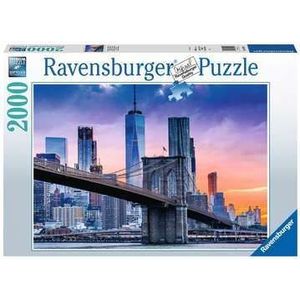 Van Brooklyn naar Manhatten Puzzel (2000 Stukjes, Stadsleven)