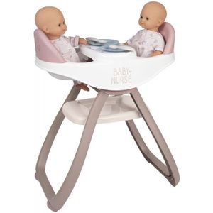 Smoby High chair voor twins Baby Nurse