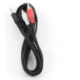 Gembird CCAB-458 3.5mm/2xRCA M/M audio cable zwart rood wit blister