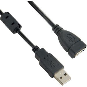 4World USB Extension Cable 2.0 type A-A M/F 5m HQ, ferrite - retail