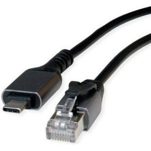 VALUE omvormer kabla USB 3.2 Gen 2 na Gigabit Ethernet, zwart, 5 m