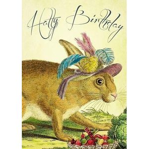Madame Treacle B6 Carnet met envelope Birthday Rabbit in hat