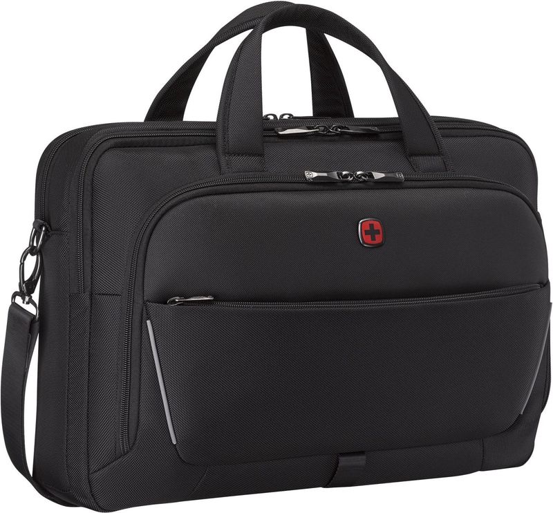 Wenger Meteor Brief 40,64cm 16Zoll - 43,18cm 17Zoll Laptop Briefcase met Tablet Pocket zwart