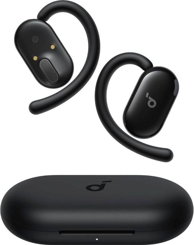 Soundcore V20i draadloze hoofdtelefoon met open ontwerp Zwart