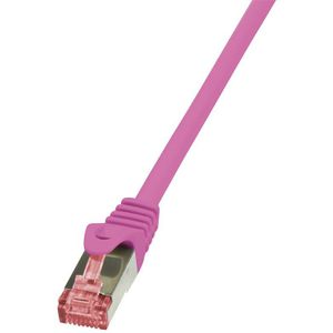 LogiLink - Patchcord Cat.6 S/FTP PIMF PrimeLine 0,25m roze