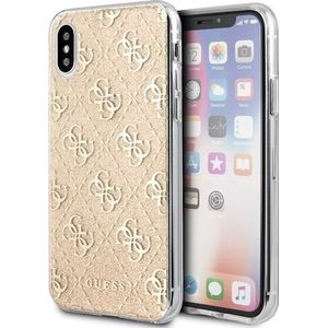 GUESS GUHCPXPCU4GLGO iPhone X/Xs goud/gold hard case 4G Glitter