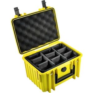 B&W International B&W Outdoor Case 2000 geel met compartimenten