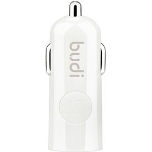 Budi LED auto charger 1xUSB-A, 2.4A (wit)